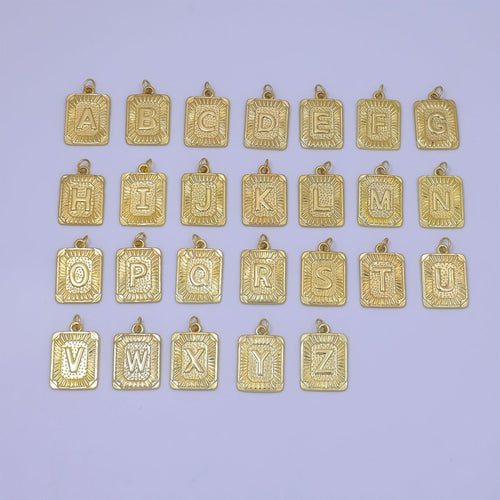 24k Gold Filled Initial Letter Charm A-Z