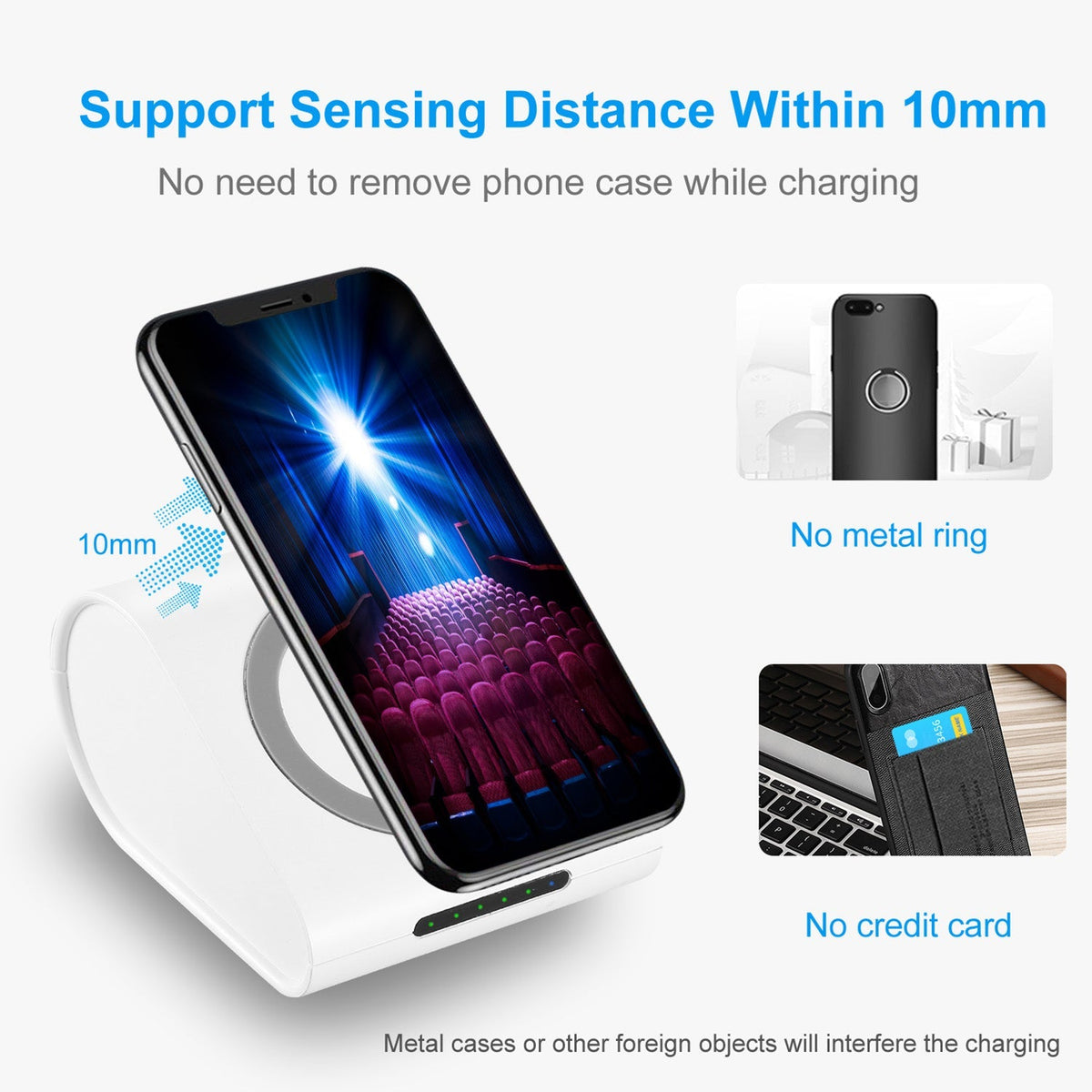 Qi Wireless Charger 10400mAh Power Bank 5W Wireless Charger Pad 2.1A USB Charge Port Portable Battery Charger for iPhone XS MAX XR Galaxy S10 S9+ Note