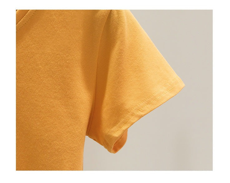 V-Neck Slim Crop Top