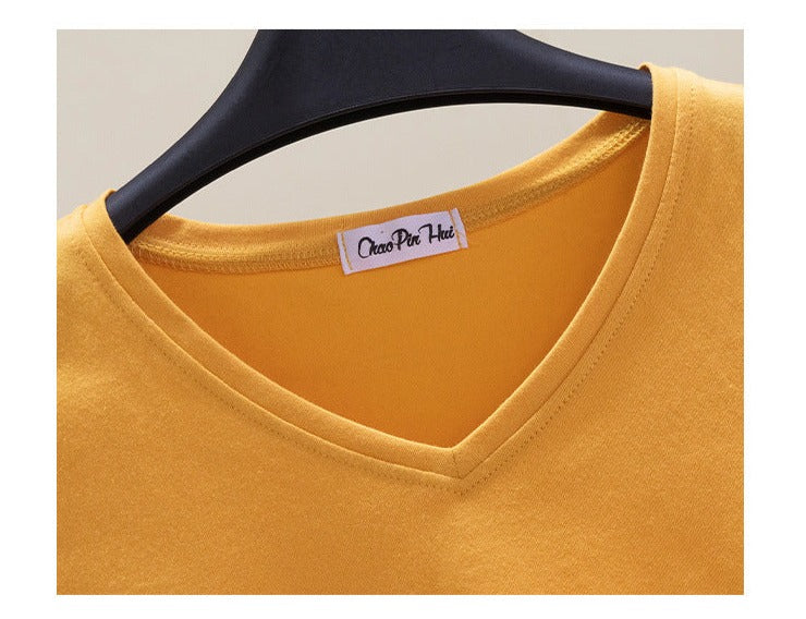 V-Neck Slim Crop Top