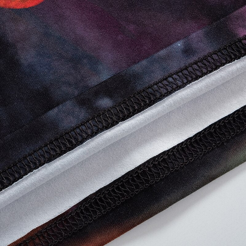 Graphic V‑Neck Oversize Tee