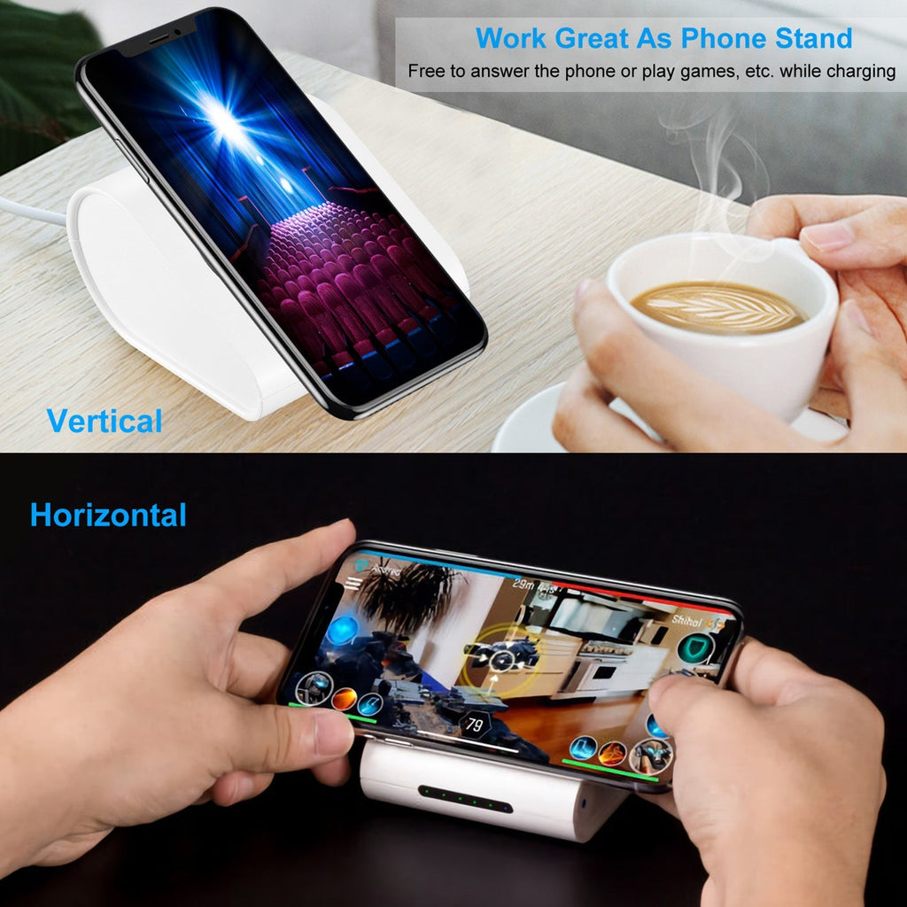 Qi Wireless Charger 10400mAh Power Bank 5W Wireless Charger Pad 2.1A USB Charge Port Portable Battery Charger for iPhone XS MAX XR Galaxy S10 S9+ Note